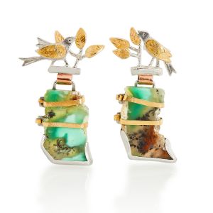 Made by Charmian Harris (b. 1953) in Devon, England, 2020–21 Silver, 22ct gold, rose gold, chrysoprase
